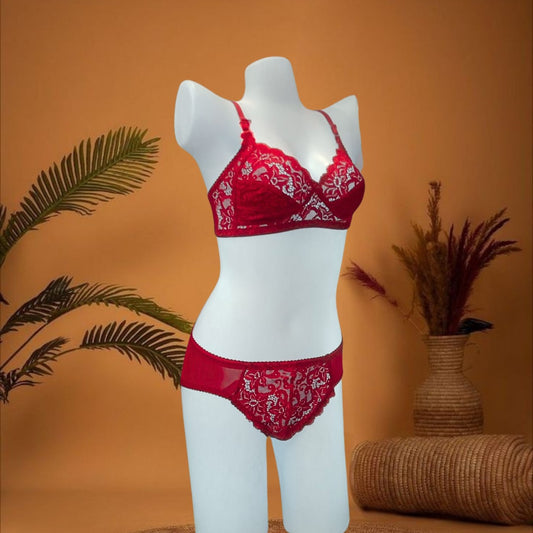 Red Lace Lingerie Set – Romantic & Premium Design